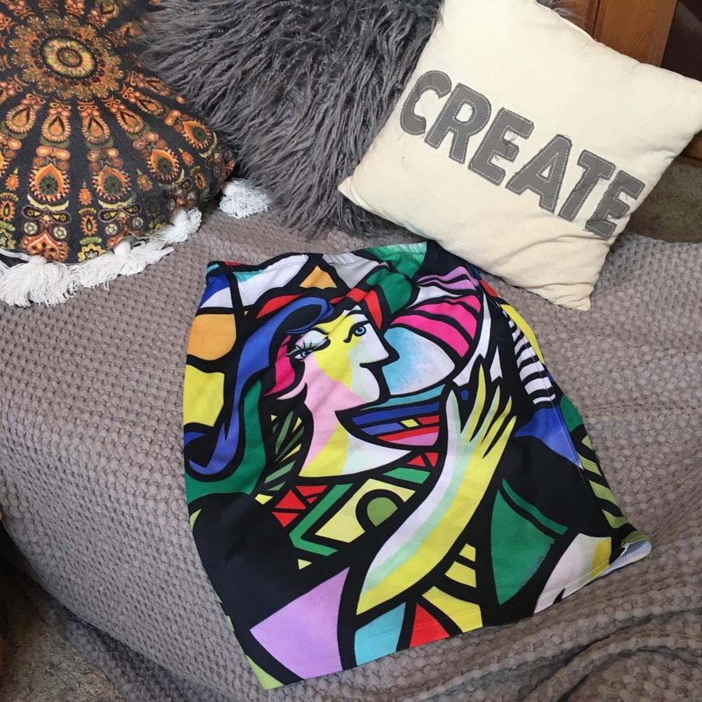 Picasso skirt Large art artist Joo Bee